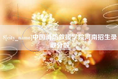 石河子中国消防救援学院河南招生录取分数