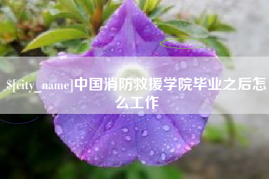 石河子中国消防救援学院毕业之后怎么工作