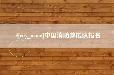 石河子中国消防救援队报名