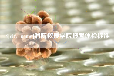 石河子消防救援学院报考体检标准