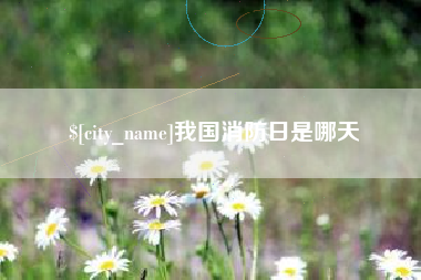 石河子我国消防日是哪天