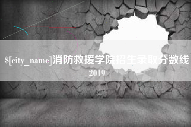 石河子消防救援学院招生录取分数线2019