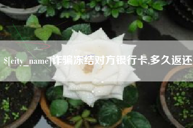 石河子诈骗冻结对方银行卡,多久返还