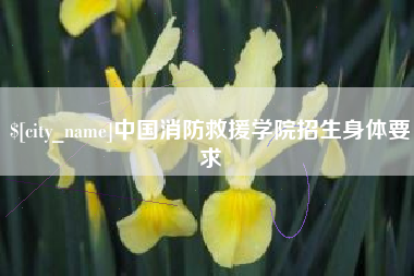 石河子中国消防救援学院招生身体要求