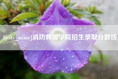 石河子消防救援学院招生录取分数线