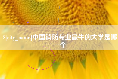 石河子中国消防专业最牛的大学是哪一个