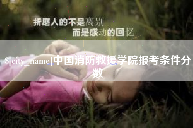 石河子中国消防救援学院报考条件分数