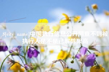 石河子中国执行信息公开网查不到被执行人是不是已解除限高