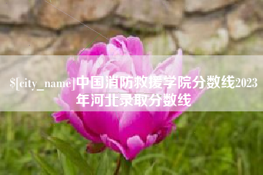 石河子中国消防救援学院分数线2023年河北录取分数线