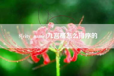石河子九宫格怎么排序的