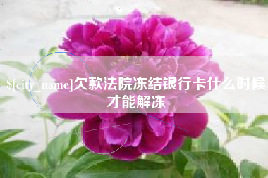 石河子欠款法院冻结银行卡什么时候才能解冻