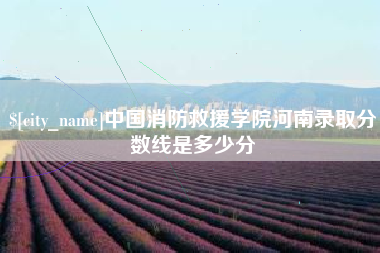石河子中国消防救援学院河南录取分数线是多少分