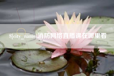 石河子消防网络直播课在哪里看