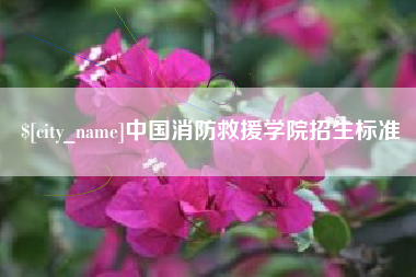 石河子中国消防救援学院招生标准