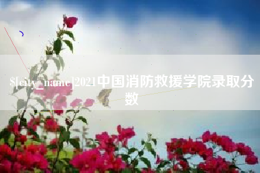 石河子2021中国消防救援学院录取分数