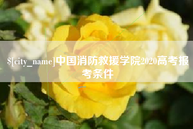 石河子中国消防救援学院2020高考报考条件
