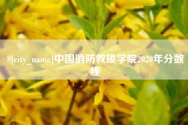 石河子中国消防救援学院2020年分数线