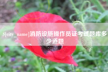石河子消防设施操作员证考试题库多少道题