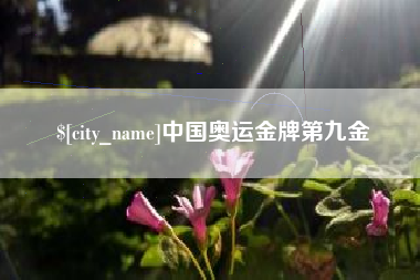 石河子中国奥运金牌第九金